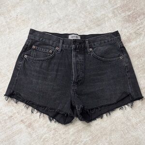 Agolde Black Jean Shorts